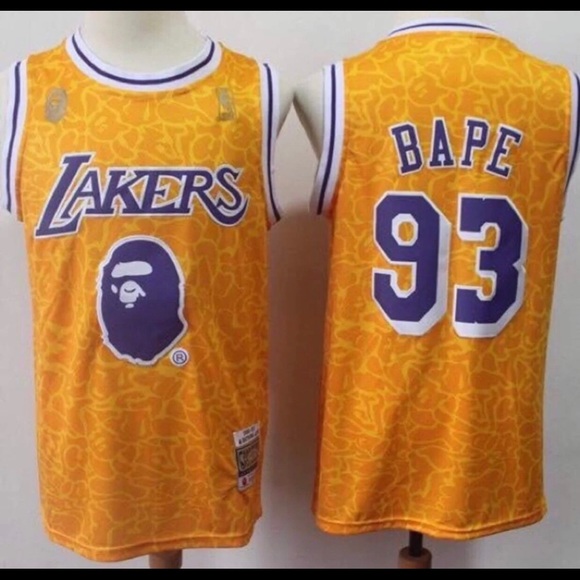 Other - 🔥Lakers X Bape 93 Fully Stitched Jersey🔥